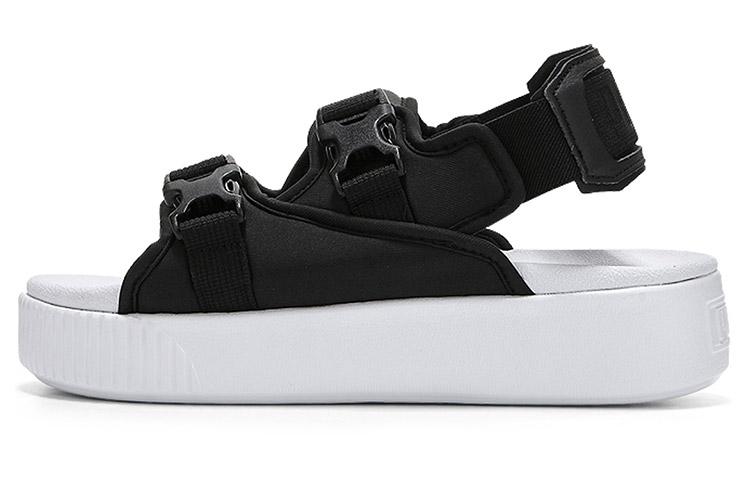 PUMA Platform Slide Ylm 19  Black White  Women s 369424-01 39