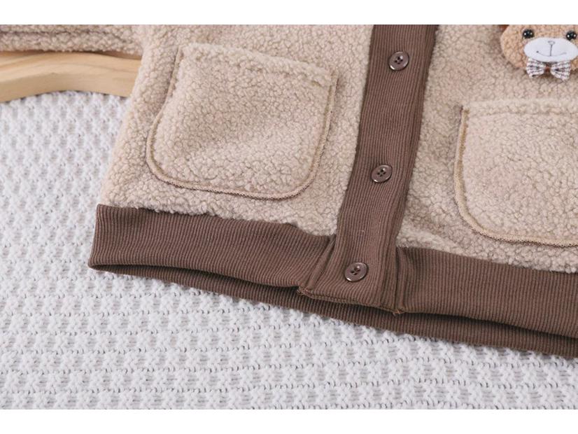 2023 Baby Warm Velvet Sweater & Pants Two-Piece Suit with Scarf for Autumn/Winter