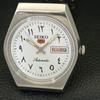 VINTAGE SEIKO 5 AUTOMATIC 6309A JAPAN MENS ARABIC WHITE DIAL WATCH A701540-5 R206b-a701540