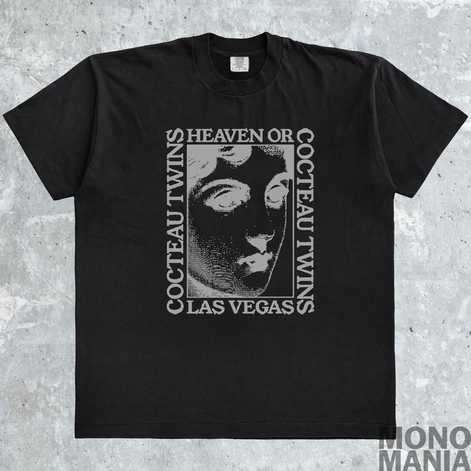 Heaven or Las Vegas Tee shirt, C Twins t-shirt, Grunge tshirt, Vintage band shirt, black tee L