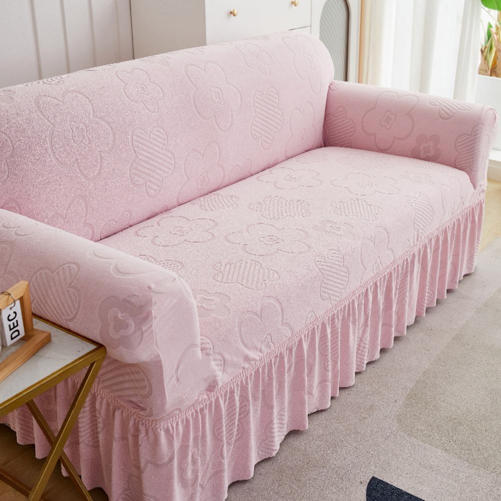 Thickened Skirt Jacquard Sofa Cover Full Coverage Universal Slip Proof Dustproof Sofa Cushion Cover