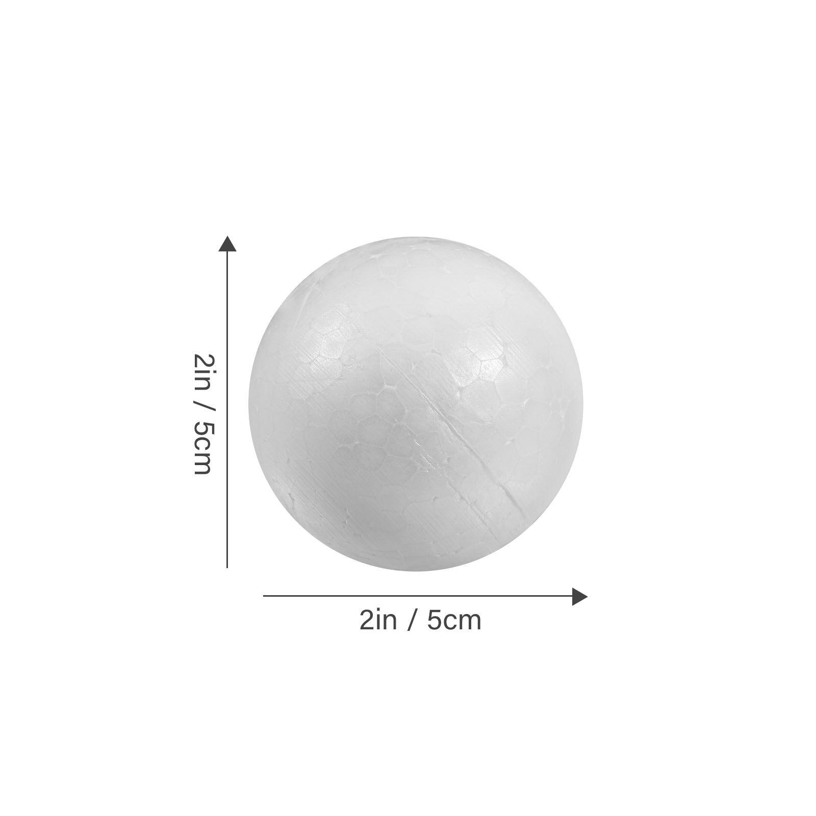 50Pcs Styroporkugeln Zum Basteln White Polystyrene Balls Solid Round Craft Spheres for DIY Party Decor Wedding Ornaments