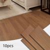 10pcs 40cmX15cm Self-Adhesive PVC Flooring Strips Thick Wood Grain Floor Stickers Waterproof Wear-Resistant Flooring Home Office