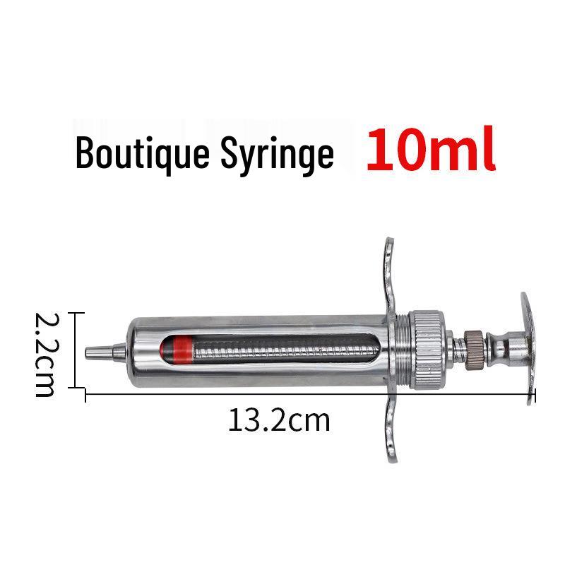 

Veterinary Stainless Steel Syringe - 10ml/20ml Breeding Equipment for Pig Farming.