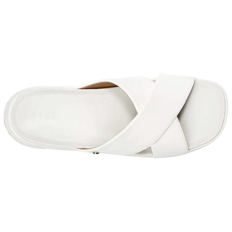 UGG Emily Patent Leather Shoe Slipper White Women's 1107896-WHT
