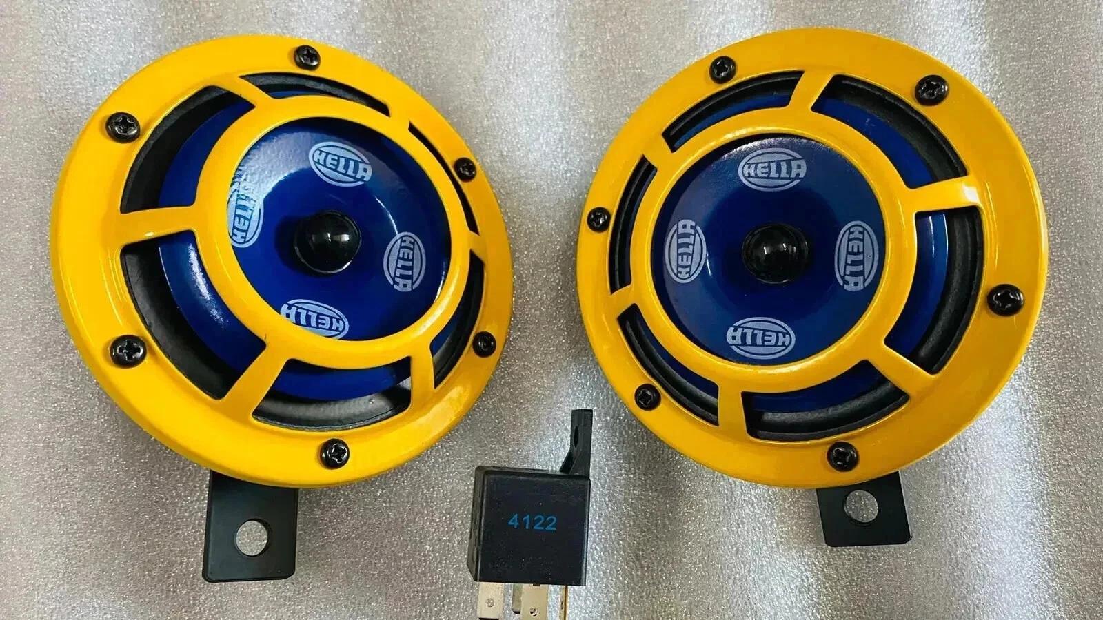 

Hella H31000001 Sharptone 12V High Tone / Low Tone Twin Horn Kit with Yellow