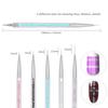Resin Nail Art Palette with 5 Pcs Nail Art Brushes, Nail Polish Mixing Palette Double-Ended Dotting Pen Nail Art Liner Brush for Nail Art