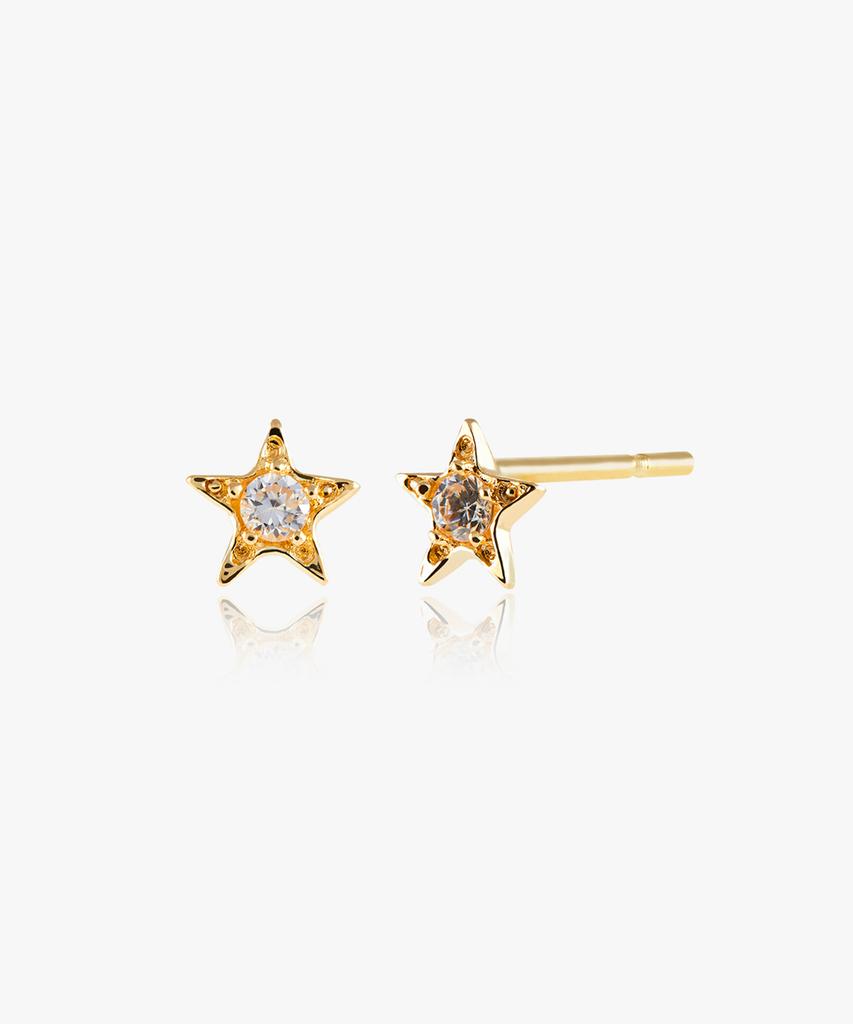 Helene Jewelry 14K Elysium Star Cubic Earrings
