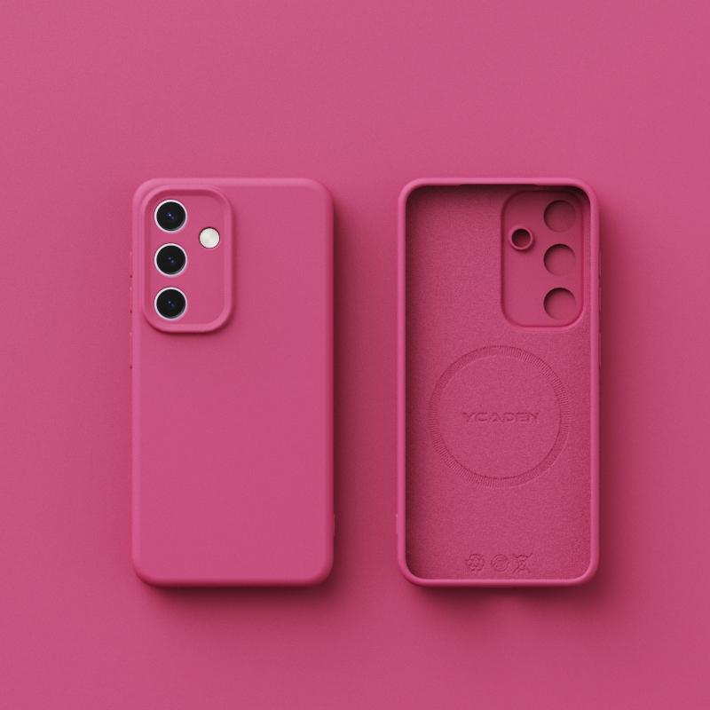 For Samsung S25 S24 Ultra S23 Plus S22 Case Liquid Silicone Matte Soft Lens Protection Slim Shockproof Wireless Charge Magnetic Back Cover