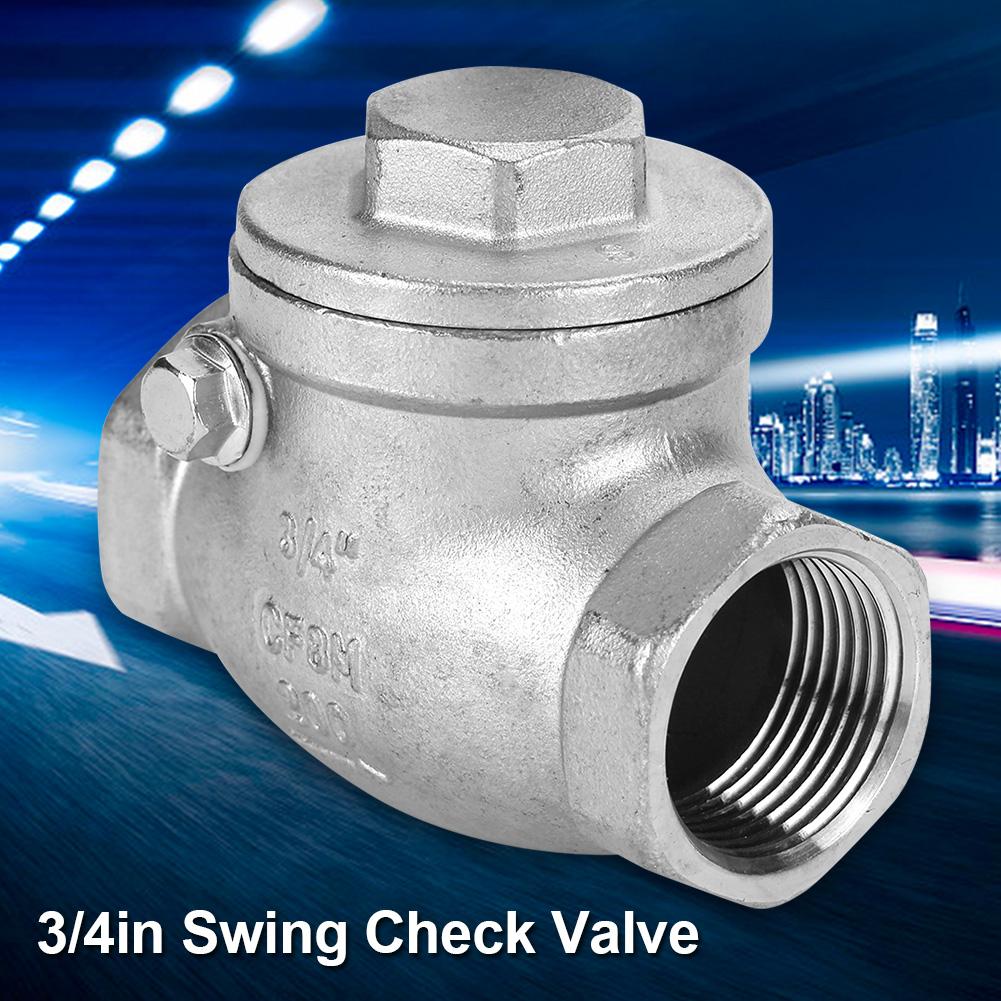 3 4 DN20 Stainless Steel One Way Swing Check Valve Female Thread WOG 200PSI