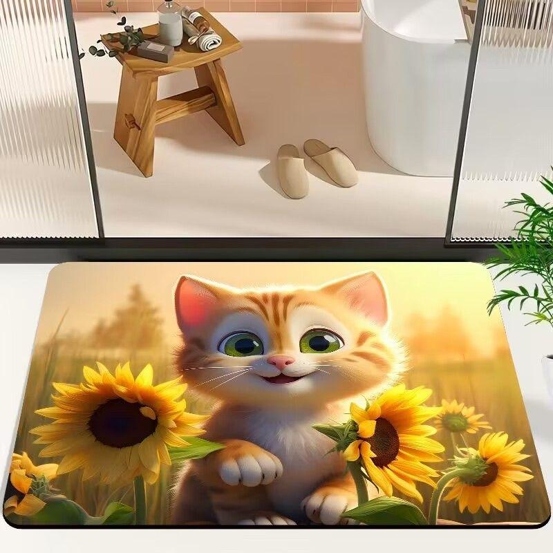 Super Absorbent Diatom Mud Soft Floor Mat Anti-Slip Rug Quick-Drying Absorbent Foot Pad Mats Dirt-resistant Erasable Big Carpet