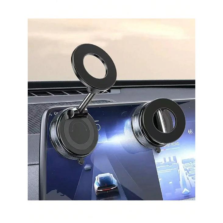 1pc 360 degree rotating magnetic vacuum suction cup is a portable mobile stand for cars.The suction cup surface is smooth