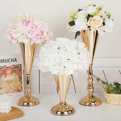 Soporte de Flores de Metal Jarrón de Boda Centro de Mesa Decoración Dorado Candelabro Accesorios para Arreglos Florales de Fiesta Decoración para el Hogar