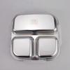1/2pcs 750ml Stainless Steel Lunch Box With 3 Leak-Proof Compartments Lunch Boxes 17x17x6cm Kitchenware For Child School