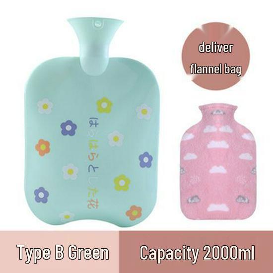 PVC Cartoon Plush Hot Water Bottle - Removable, Washable, Explosion-Proof Hand and Foot Warmer