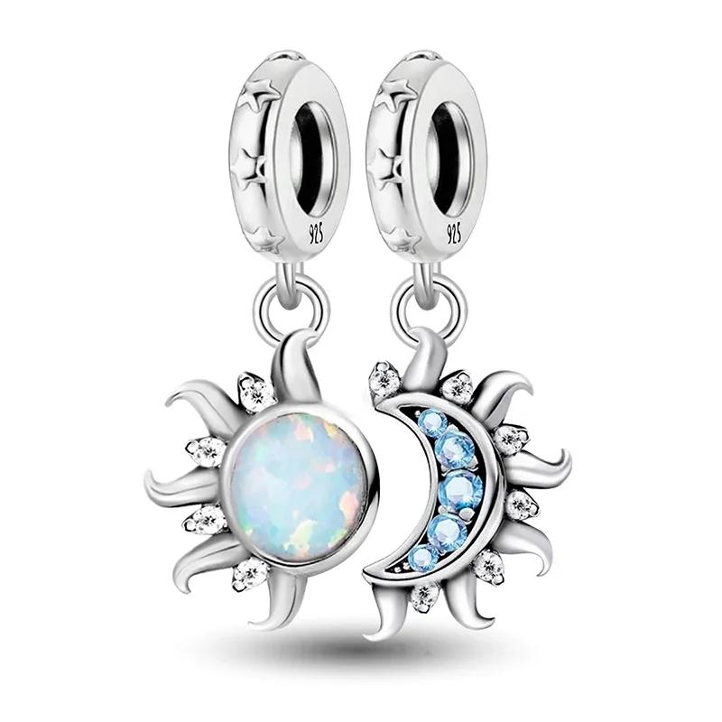 Copper Owl Cross Sun Moon Stars Blue Charms Bead Diy Bracelet Making Gift Of High Quality Fine Jewelry For Women