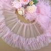 Multicolor Fringed Mesh Ribbon 15X90cm Size Ruffle Trim Pleated Fold Tulle  DIY Sewing Crafting