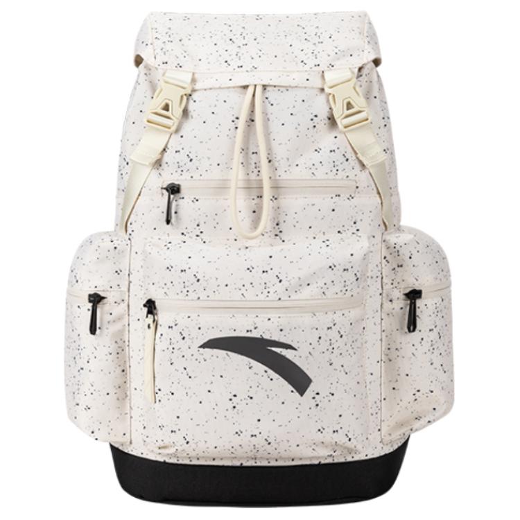New Anta Basketball Collection Fabric Backpack Unisex Papyrus White 192431152-3