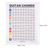 DECHOUS Gitarakkorddiagramplakat, Akkordkartplakat, 40x30cm, Musikkundervisning, Rivsikker, Lett å lese, for Hjem og Skole, Gitarleksjoner