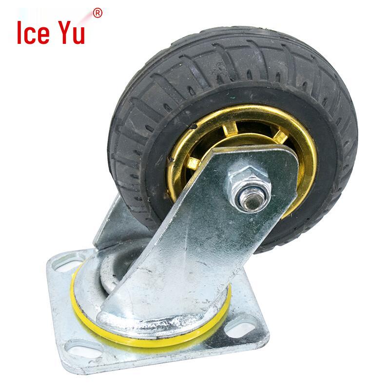 Bingyu BY-2018 Heavy-Duty Rubber Swivel Caster Wheel