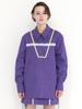 MIMICAWE Treadmill Line Taped Shirt / Purple