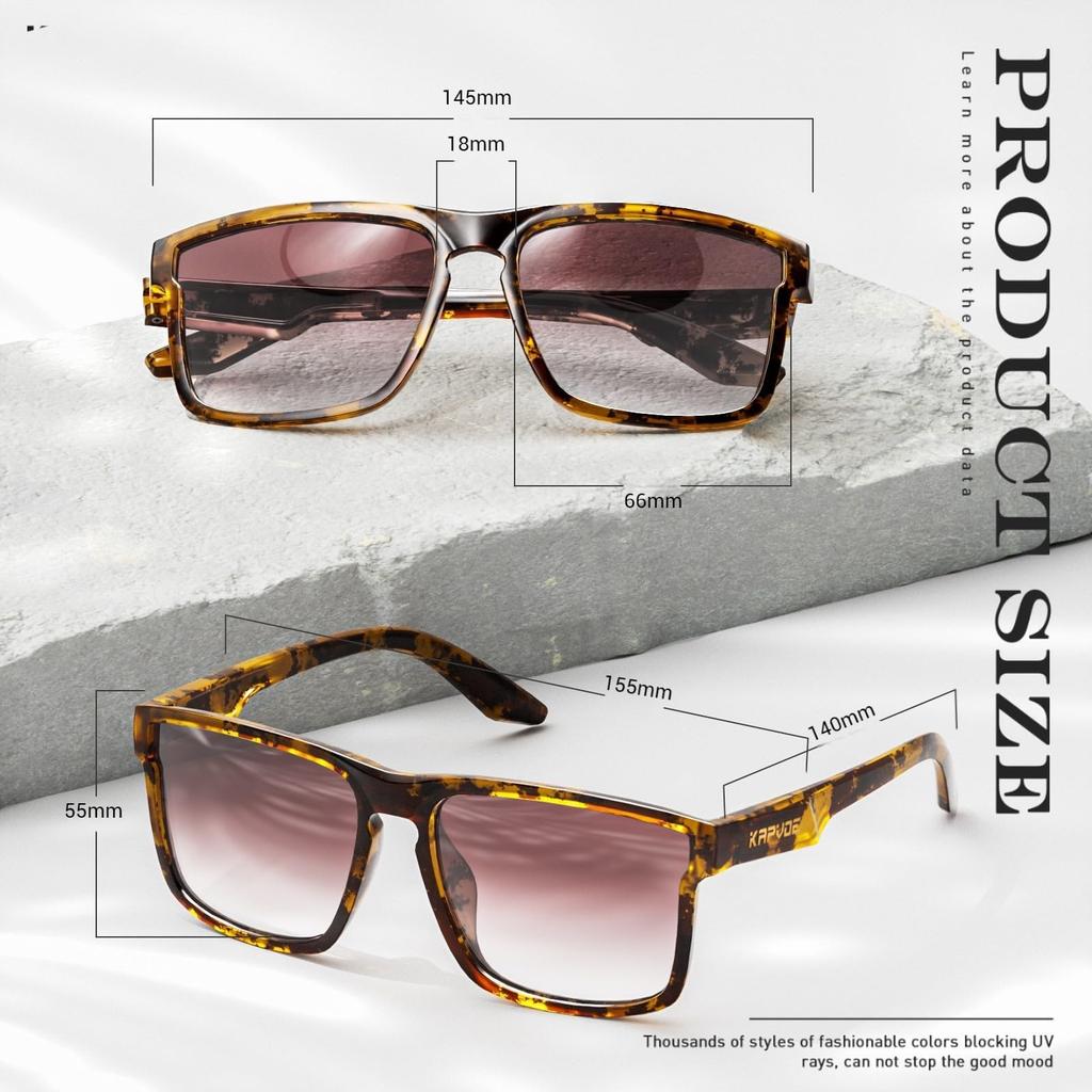 KAPVOE Polarized Sunglasses HD UV400 UV PC Impact Ideal for and Travel Lenses, (99%+ Protection), Ultra-lightweight Frame, Resistant, Unisex, Stylish,