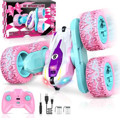 RC Cars Toys for Girls Remote Control Stunt Car Outdoor Christmas Toy Kids Xmas Birthday Gifts Double Sided Race Car