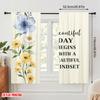 2pcs 2D Flat Printing Scene Curtains Beautiful Mindset Flower Floral 100% Polyester Fabric Without Electricity Festive Holiday