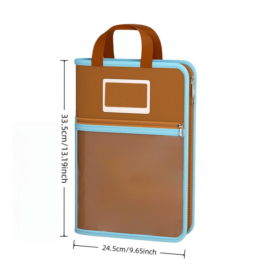 L-shaped A4 file bag, large opening mesh stationery storage bag, large-capacity transparent file bag, school supplies