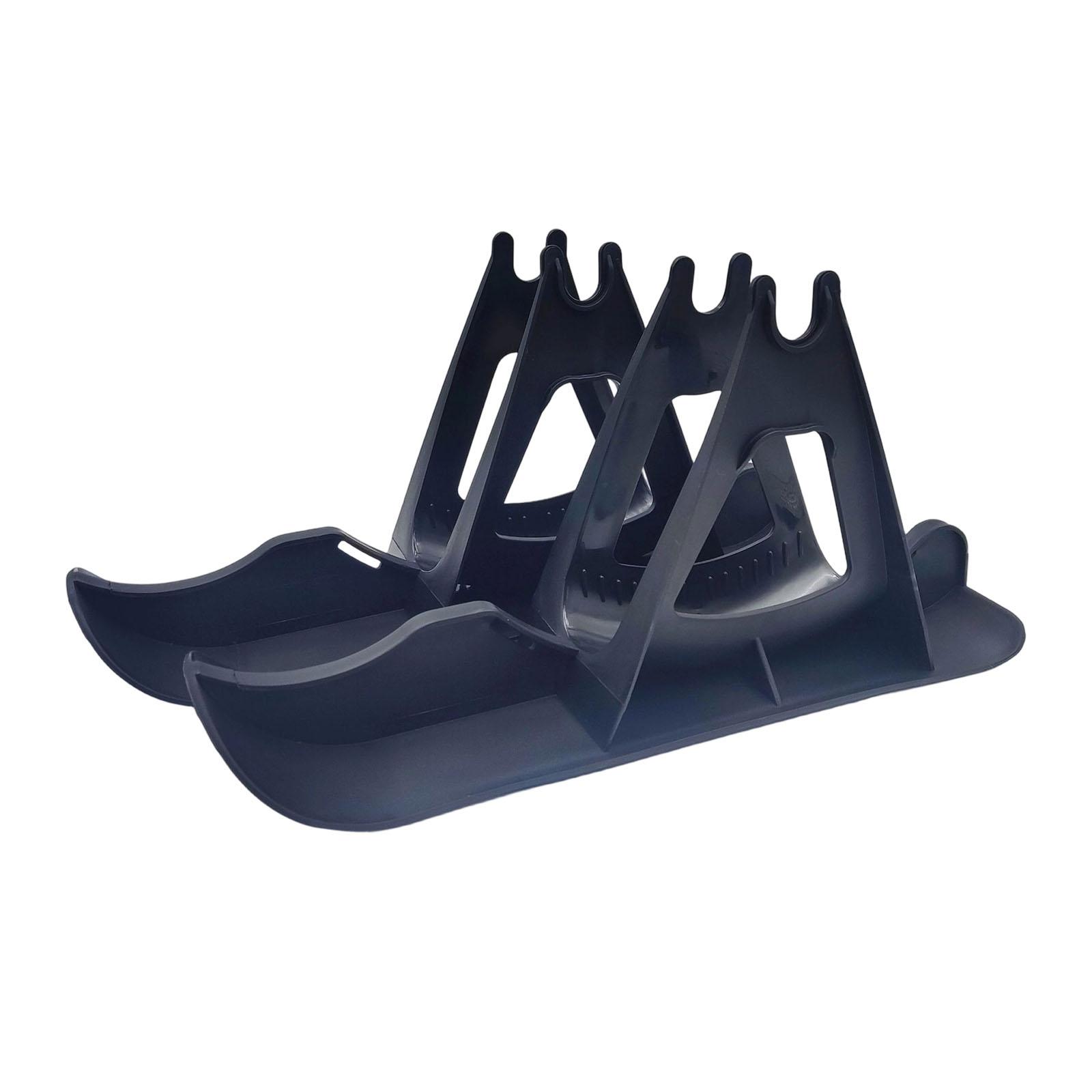 Детский снегоходный лыжный набор Снегокат Устойчивый 12-дюймовый Универсальный Велосипедный Снегокат для Беговелов Гольф-тележек чёрный