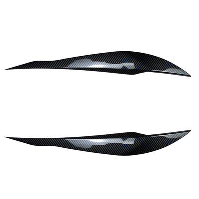 2X F30 Headlight Cover Eyelid Carbon Black Eyebrow For BMW F30 Saloon 2012-2018