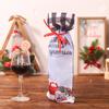 Christmas Decorative Articles Cartoon Bundle Mouth Forest Man Red Wine Bottle Set Gingerbread Man Wine Bottle Bag Home Dining Table Layout