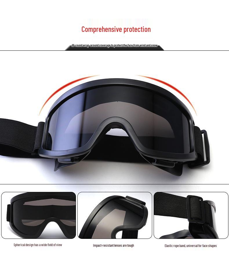 Winter Windproof Motorcycle & Ski Goggles - Anti-Glare, UV Protection, Reflective Sports Glasses