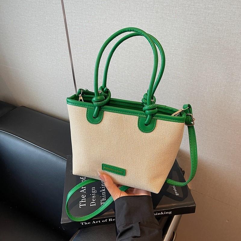 Boho Woven Tote Bag For Women With Zipper Closure For Casual Travel