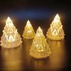 2pcs LED Lighting Christmas Tree Crystal  Lamp Atmosphere Night Light Electronic Candle Lamp  Home