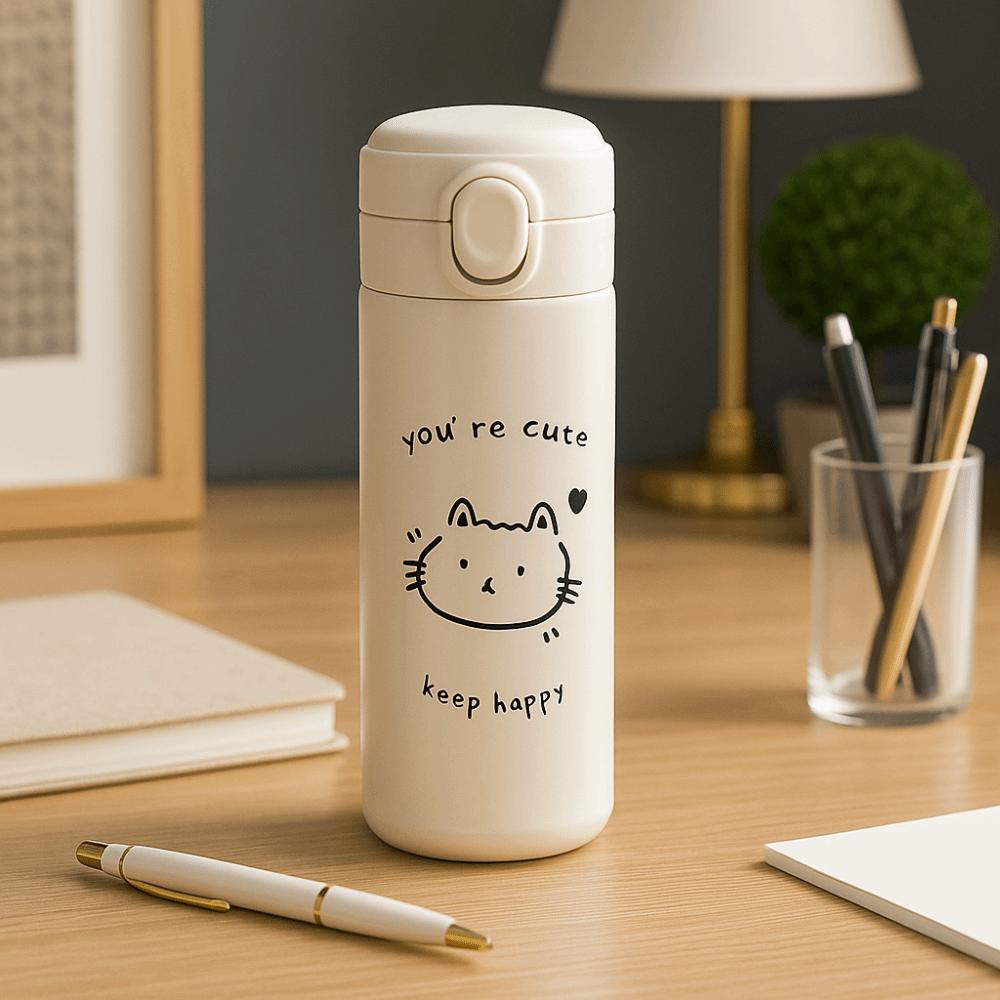 Leak Proof Cartoon Tumbler Vacuum Insulation Kids Water Cup  Students Use