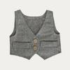 Newborn Photography Clothing Newborn Photo Poses and English Style Baby Vest for One Month Olds All Seasons Stripes Coffee