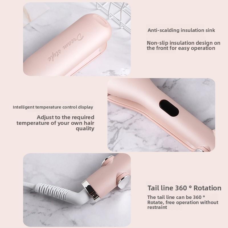 Curling Iron Curling Iron Ceramic Wave Curl Perm Iron Splint Curling Hair Perm Curl Straight Dual-purpose Egg Roll Hair Iron