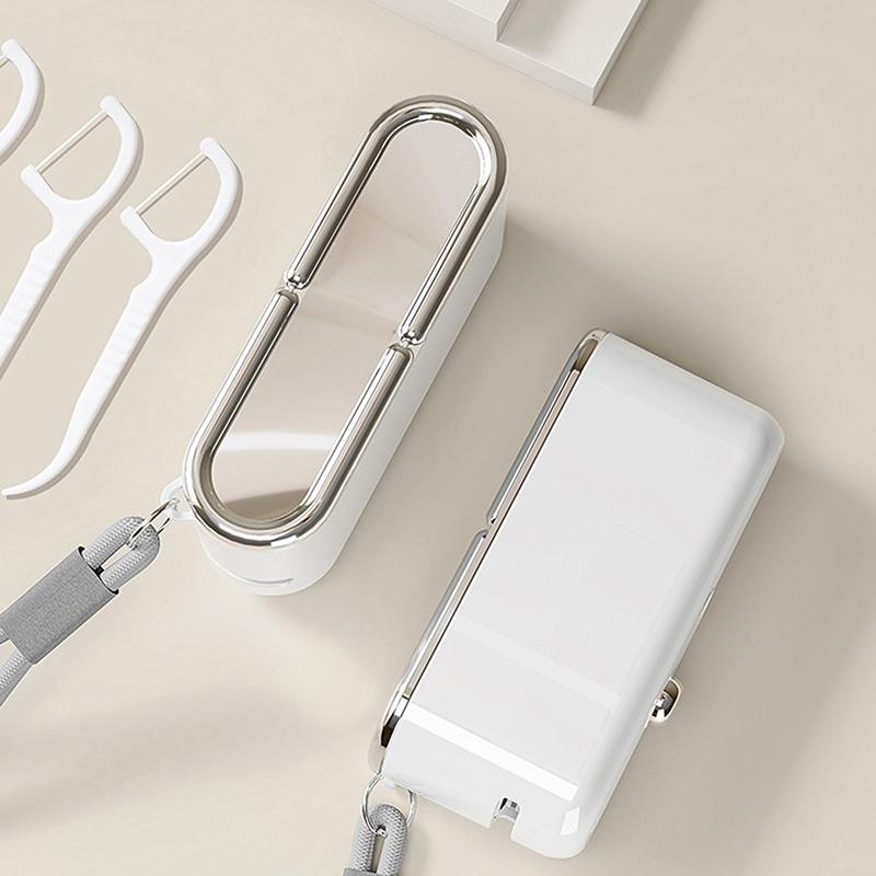 Disposable Flossing Sticks Refillable Storage Box Floss Dispenser Automatic Ejectable Floss Organiser Oral Care Press-on