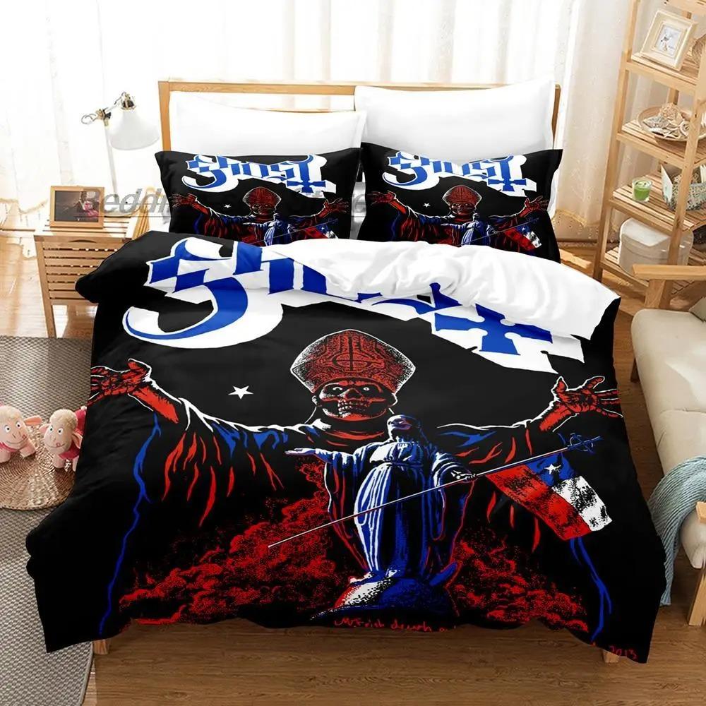 

Комплект постельного белья Ghost Rock Band Tank Single Twin Full Queen King Size Комплект постельного белья Aldult Kid Bedroom Duvetcover Sets 3D Print 70x133cm 2pcs