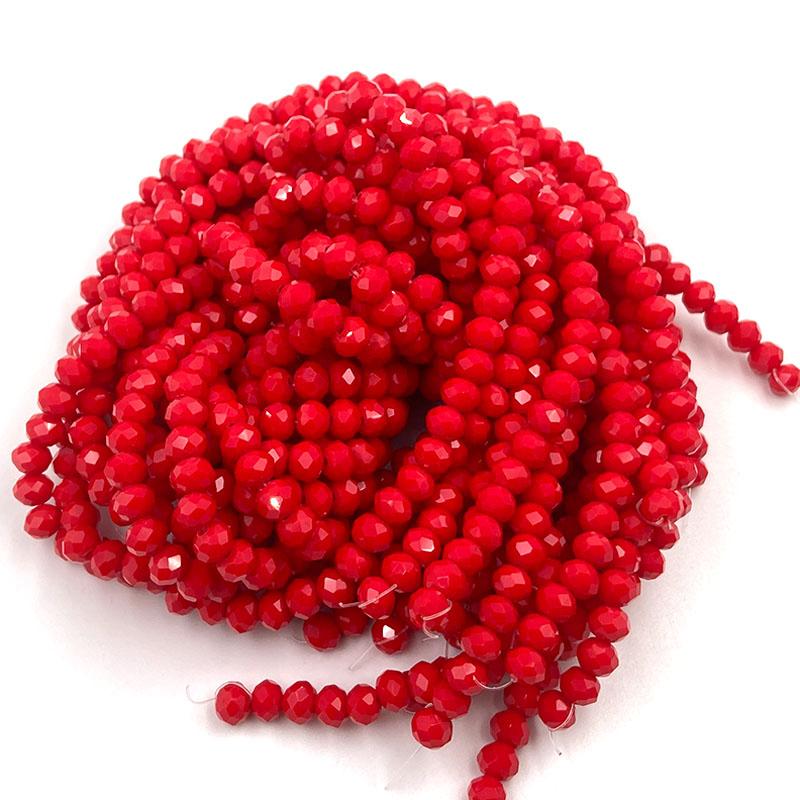 Crystal Beads 2 3 4 6 8mm Rondelle Loose Spacer Blue Glass Beads for Jewelry Making Bracelets Supplies Necklace DIY Accessories