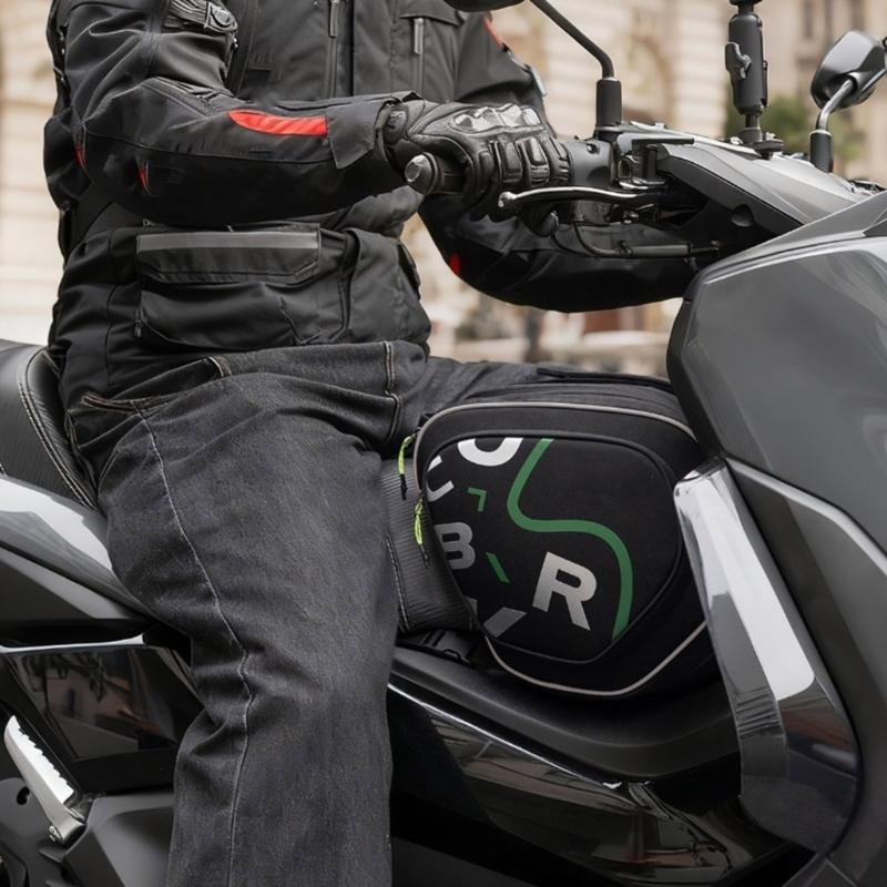 Sturdy Construction Motorcycle Storage Bag with 12L Capacity Double Closure Opening Accommodating Helmets and Ergonomic Design for Unobstructed Leg