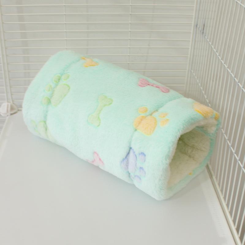 Small Pet Fleece Tunnel & Hammock: Hamster, Rat, Sugar Glider, Guinea Pig Hideout & Bed