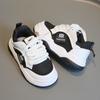 Children's Spring New Leather Upper Sneakers Middle Large Children's Casual Shoes Boys and Girls Soft Sole Students Tennis Shoes