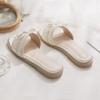 Fairy shoes summer outer wear seaside with skirt bow thick heel cool slippers sandals one word