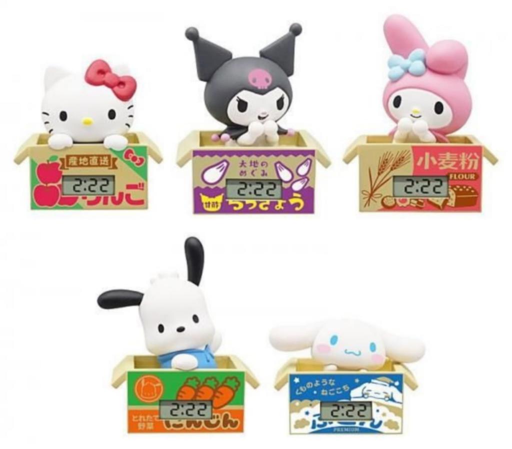Kitan Club Characters Cardboard Watch x Complete Set of 5 Gachapon Capsule Toys