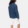 Carhartt WIP Solid Color Multi-Pocket Loose Fit Long Sleeve Denim Jacket Women jackets Blue I031923-01-06