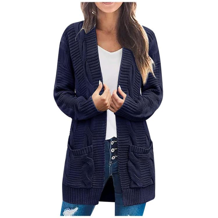 Ladies Long Sleeve Sweaters Cardigans Knitted Outerwear Coats for Women Autumn Winter