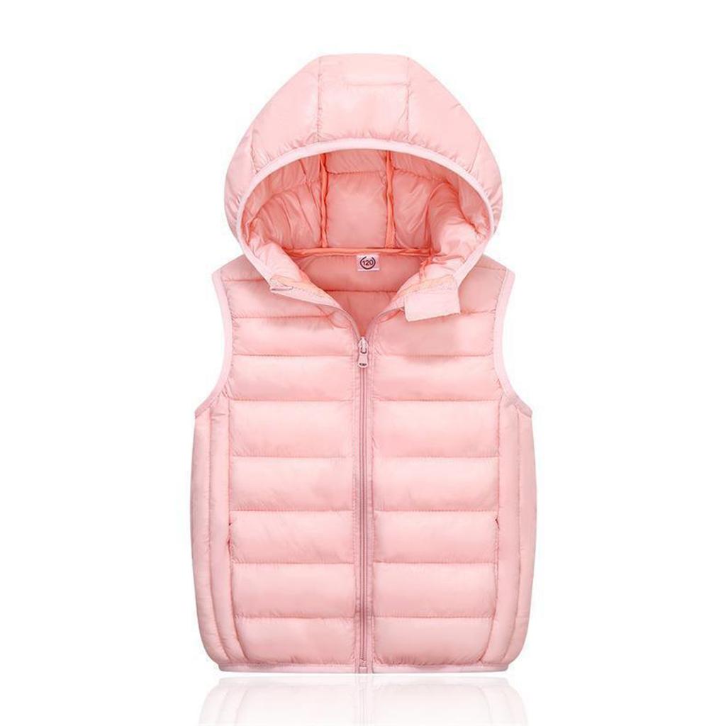 Kids Casual Hooded Lightweight Padded Vest for Boys Girls Everyday Wear