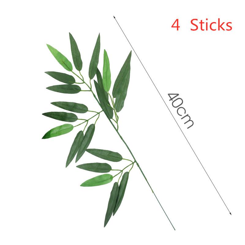 

Искусственные бамбуковые ветки, имитация зеленых листьев, искусственные растения, зелень, имитация зеленых искусственных стеблей, лист, декор для сада на открытом воздухе